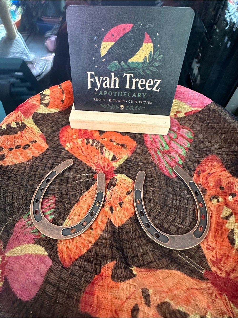 Set of 2 Mini Metal Horseshoes – Luck, Protection & Altar Decor